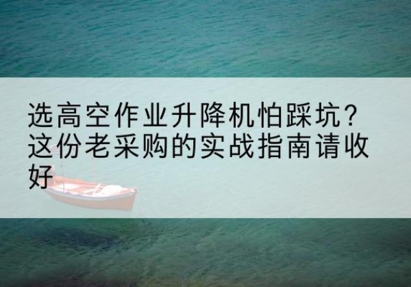 海兴高空作业升降机厂家推荐-选高空作业升降机怕踩坑？这份老采购的实战指南请收好